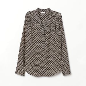 Long Sleeve Printed Blouse